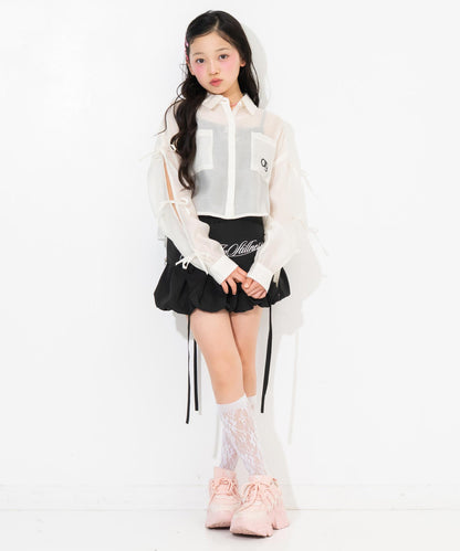 ホワイト(Sサイズ着用/身長：約146cm)