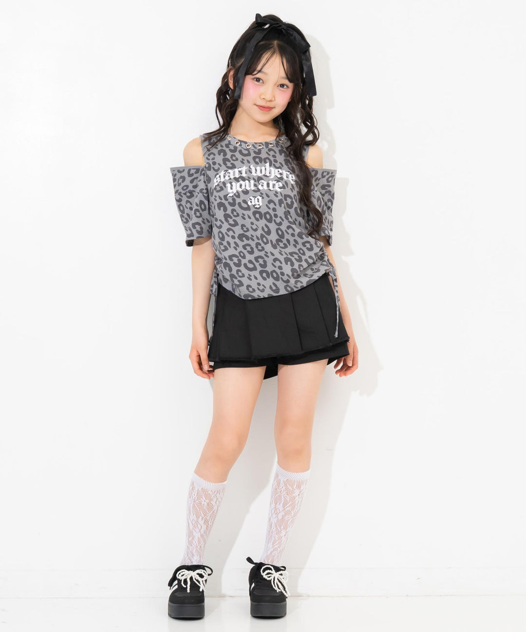 グレー(Sサイズ着用/身長：約146cm)