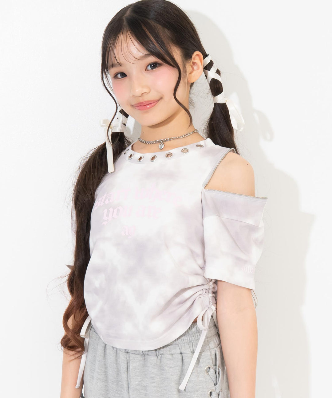 グレー/ホワイト(Sサイズ着用/身長：約146cm)