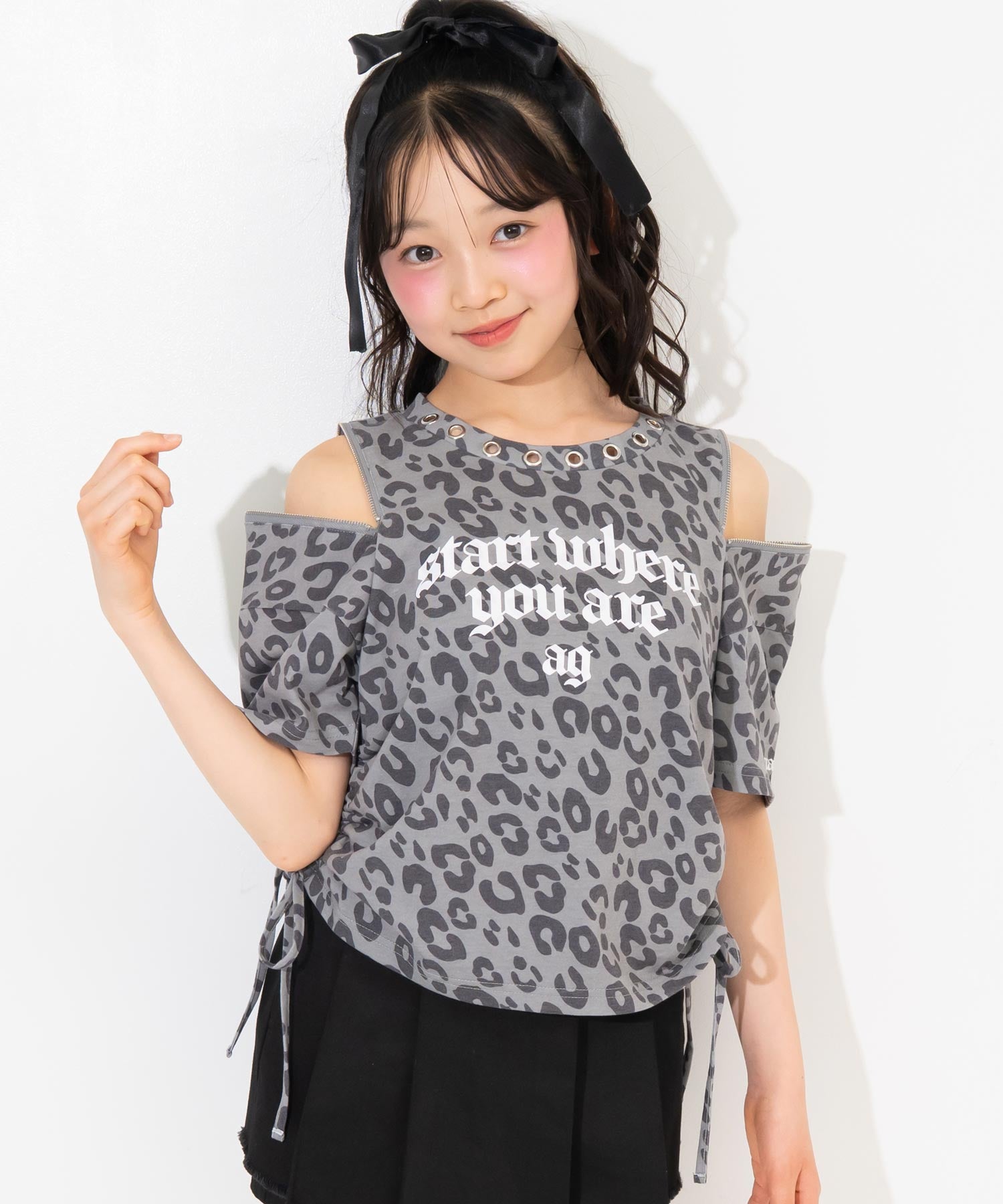ハトメデザイン 肩ジップ Tシャツ トップス 913-7963 – ANAP