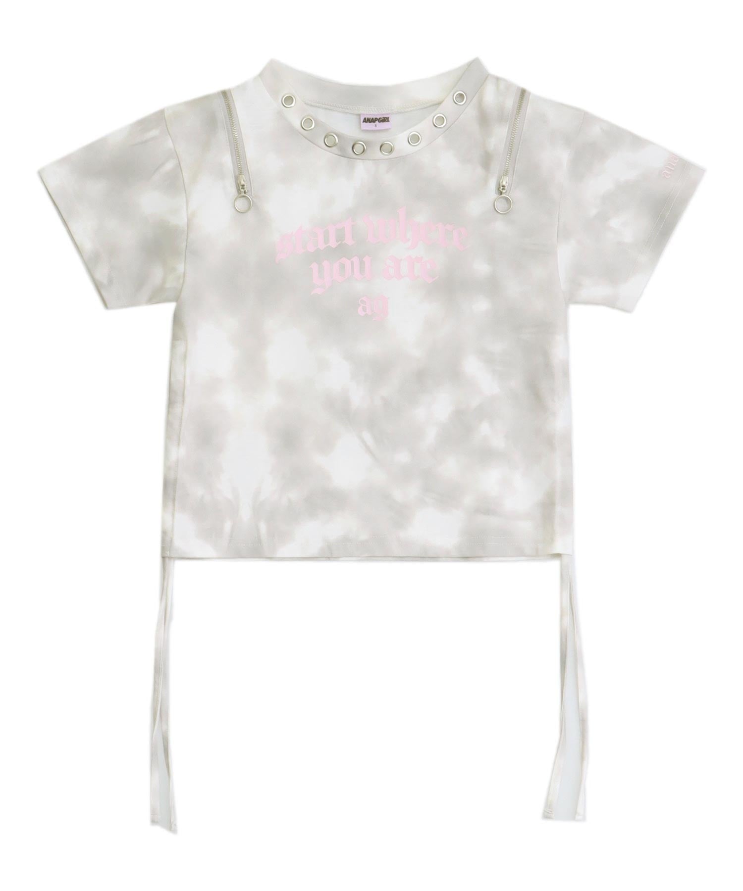 ハトメデザイン 肩ジップ Tシャツ トップス 913-7963 – ANAP