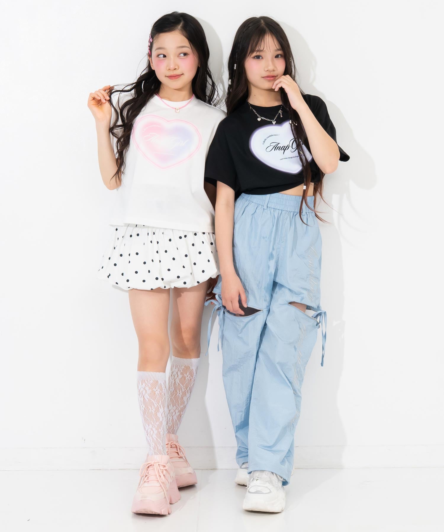 グラデーションハートプリント クロップドTシャツ 913-7967 – ANAP