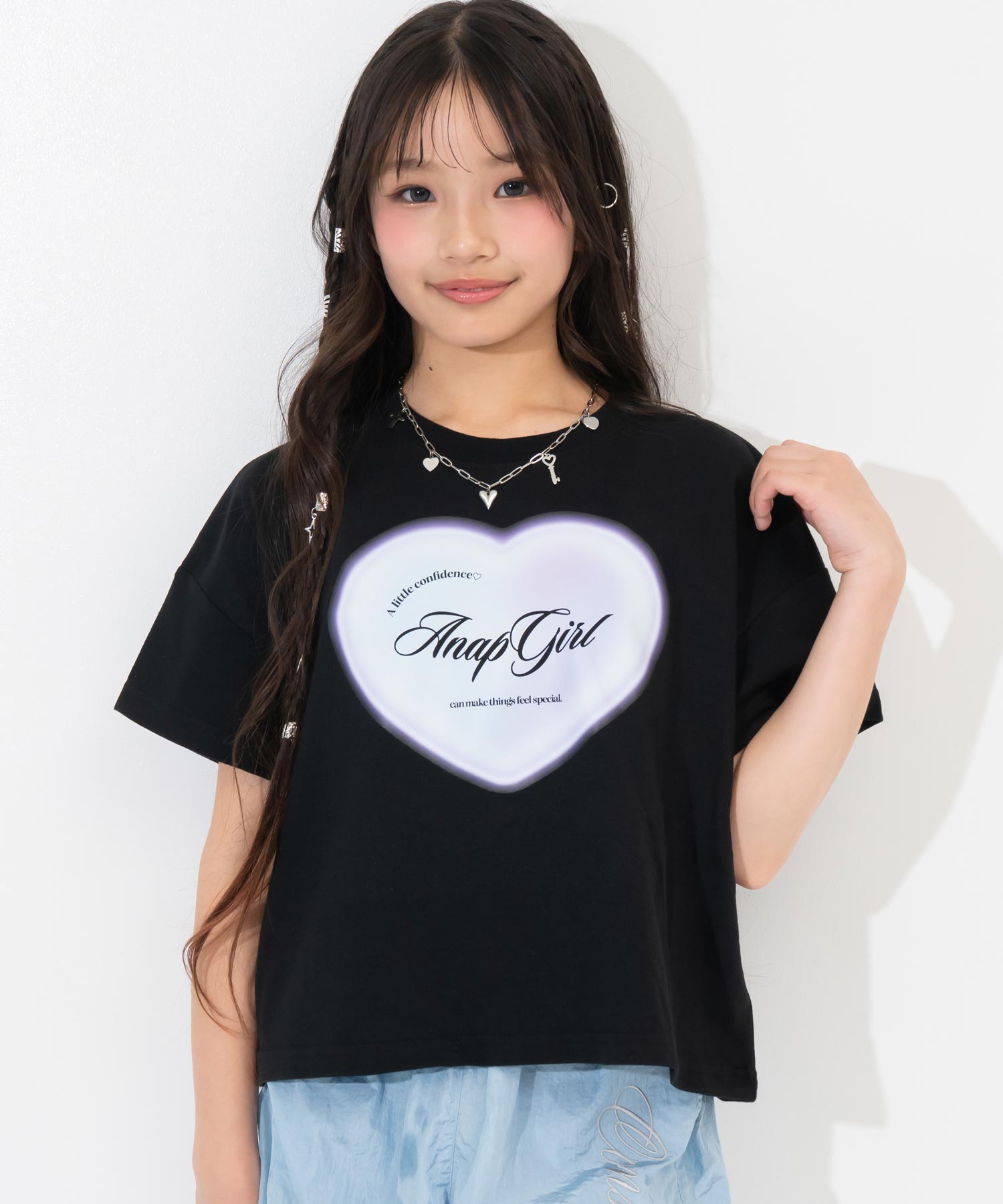 グラデーションハートプリント クロップドTシャツ 913-7967 – ANAP