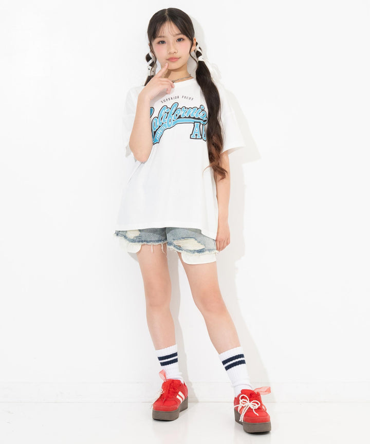 ホワイト(Sサイズ着用/身長：約146cm)