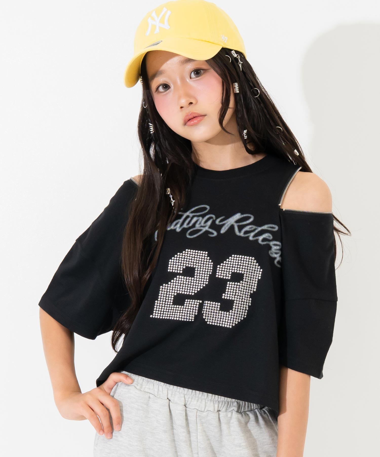 肩ジップ スタッズ ロゴTシャツ 913-7971 – ANAP オンラインショップ