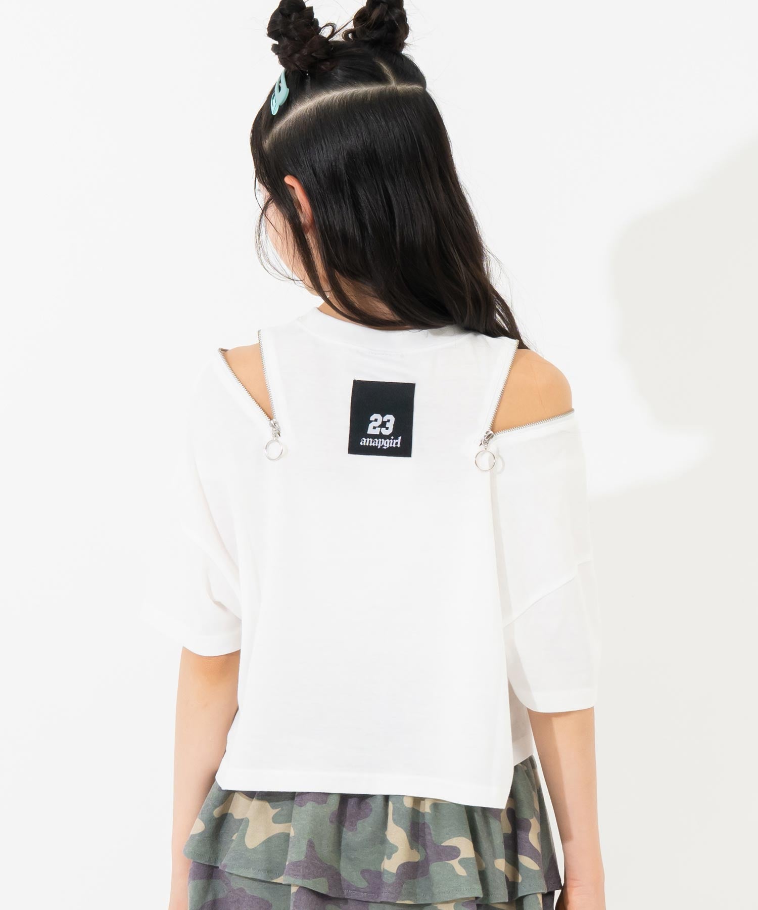 肩ジップ スタッズ ロゴTシャツ 913-7971 – ANAP オンラインショップ