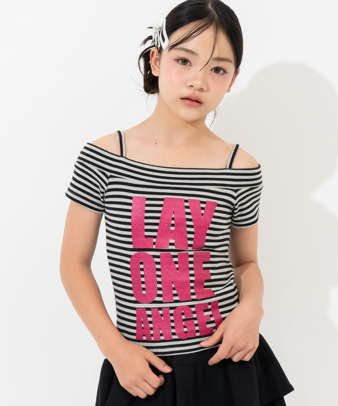 ブラック(Sサイズ着用/身長：約148cm)