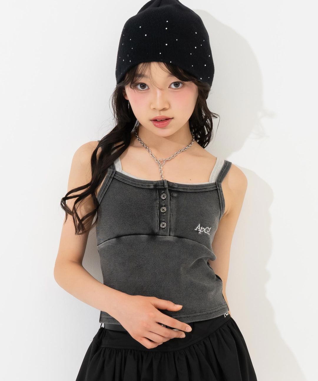 ブラック(Sサイズ着用/身長：約146cm)