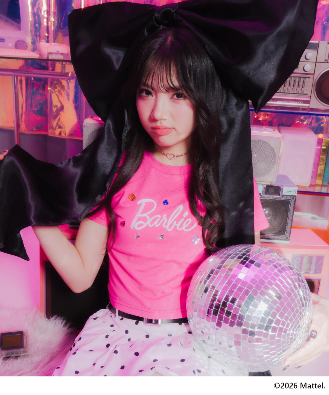 ピンク(Mサイズ着用/身長：約161cm)