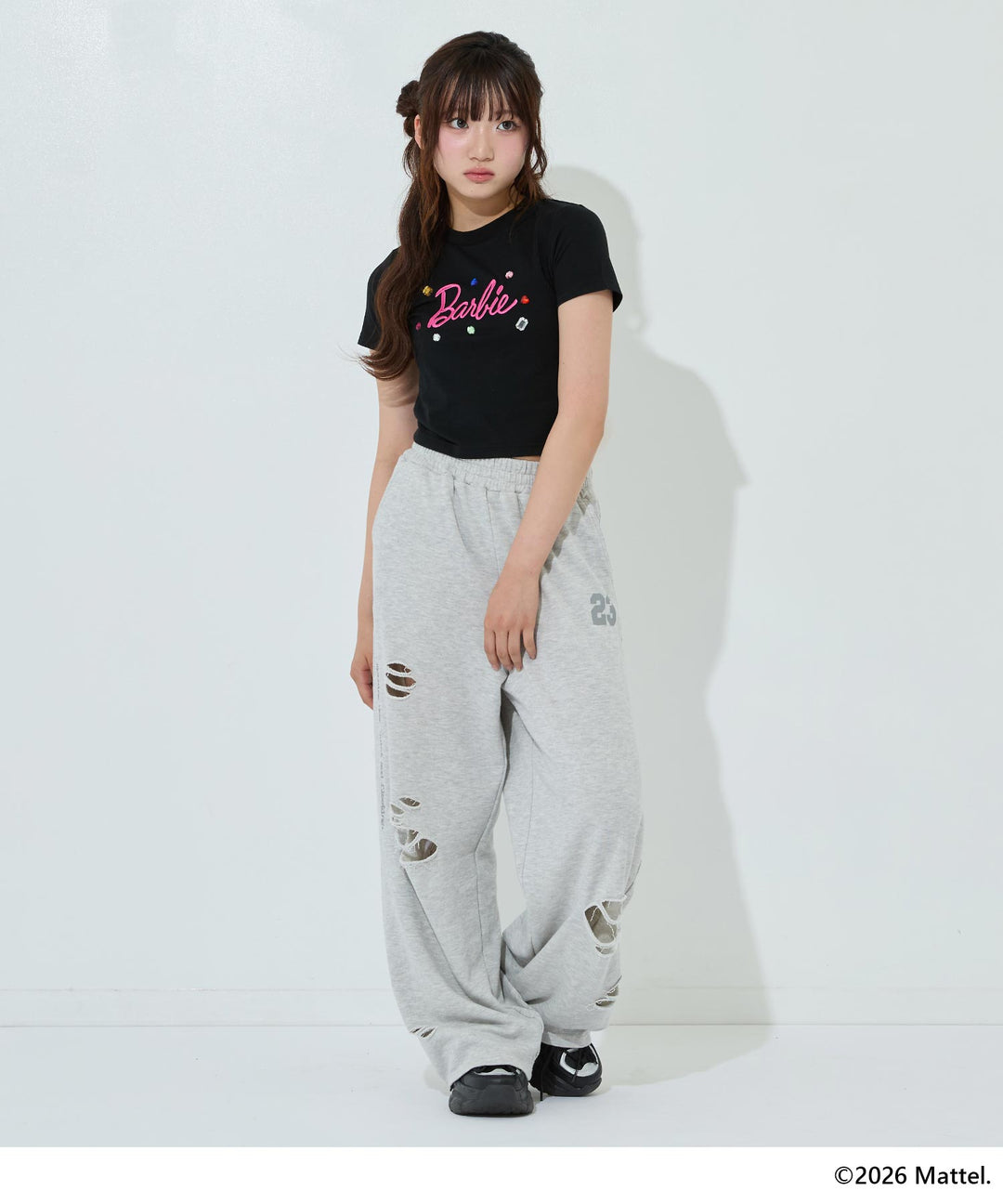 ブラック(Mサイズ着用/身長：約153cm)