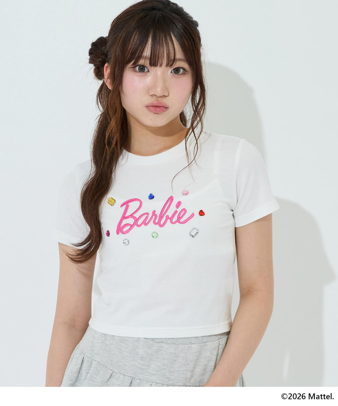 ホワイト(Mサイズ着用/身長：約153cm)