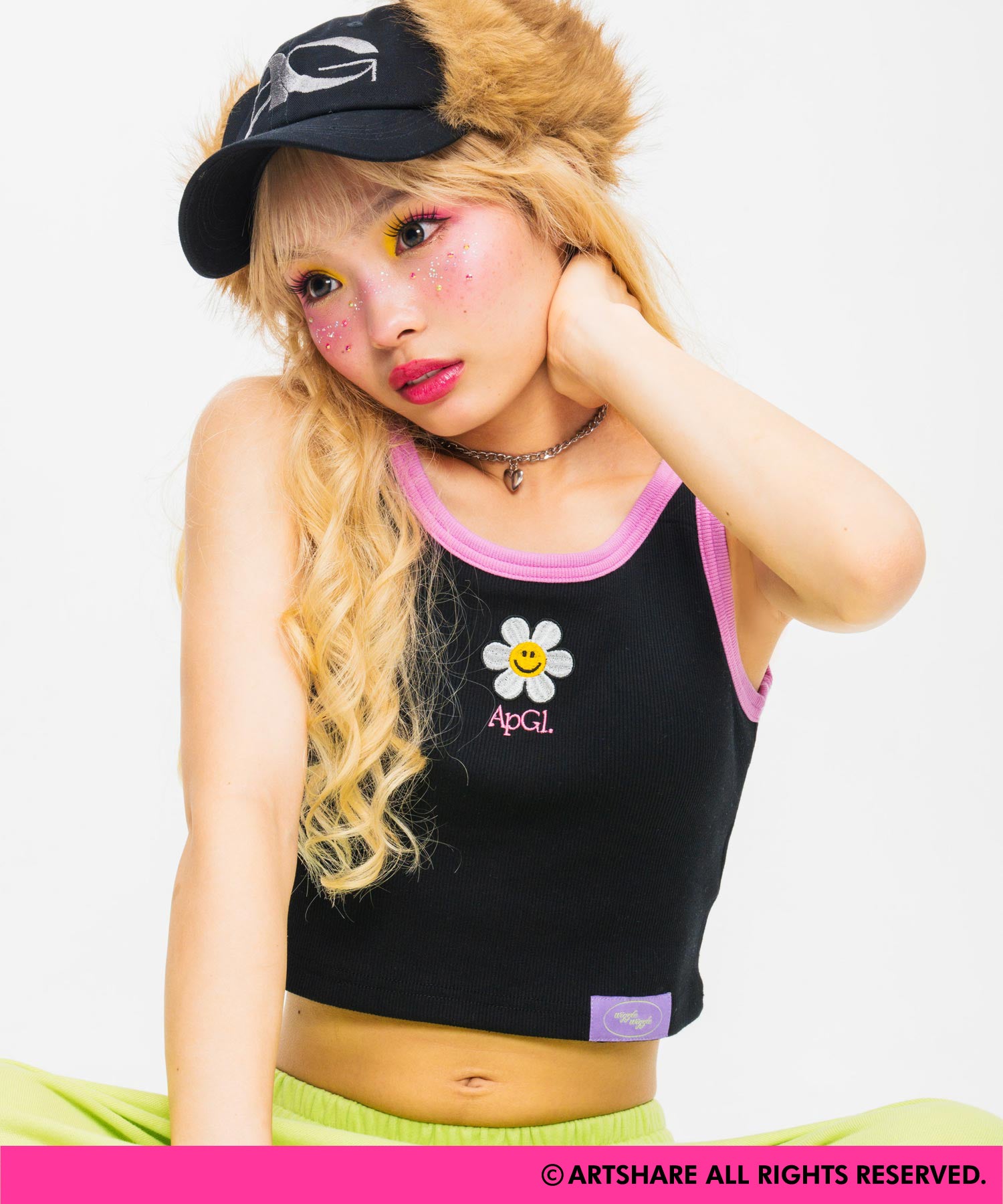 wiggle wiggle × ANAP GiRL コラボパッド付タンクトップ 913-7993