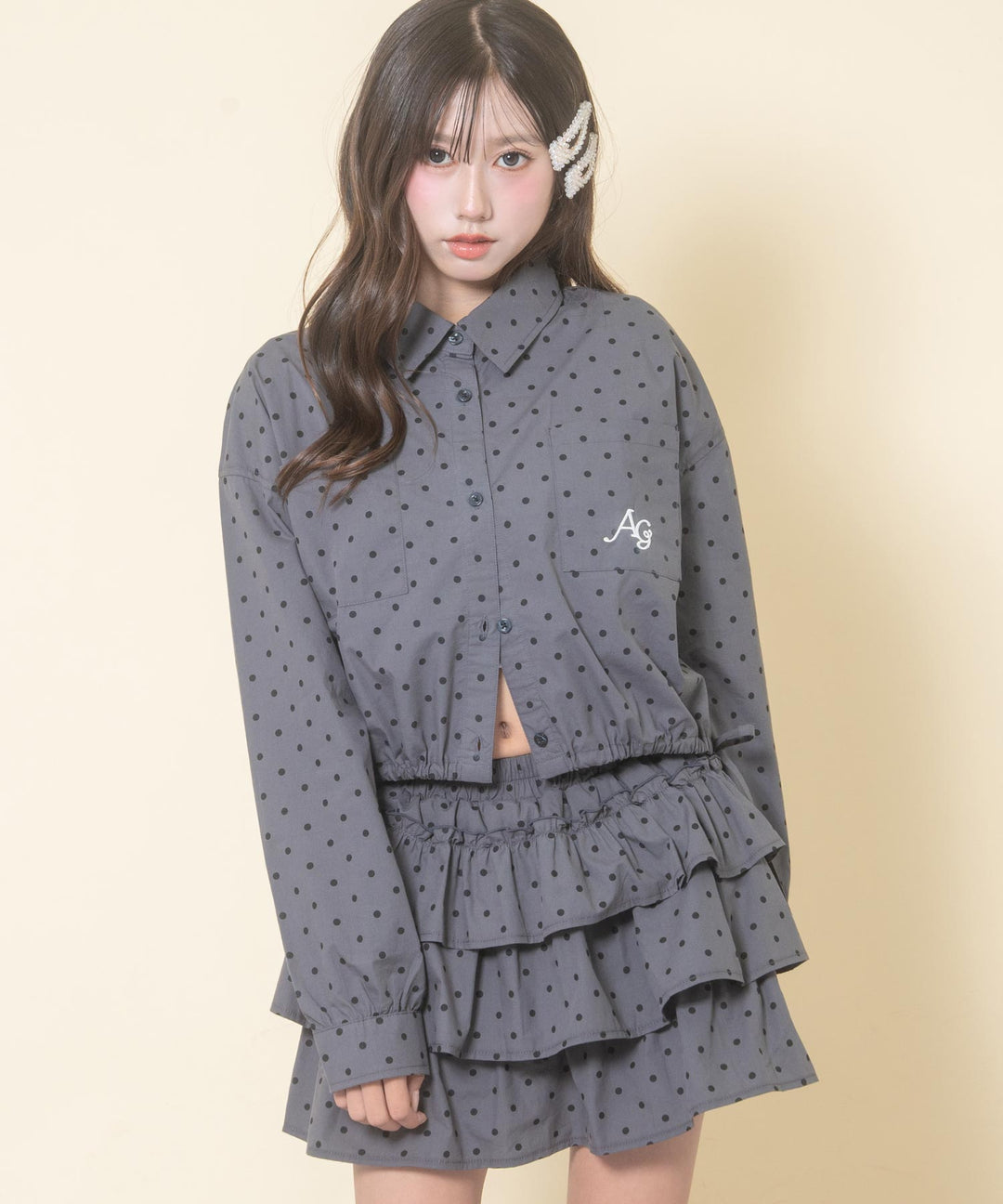 グレー(Mサイズ着用/身長：約156cm)