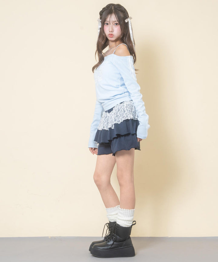 サックスブルー(Mサイズ着用/身長：約156cm)