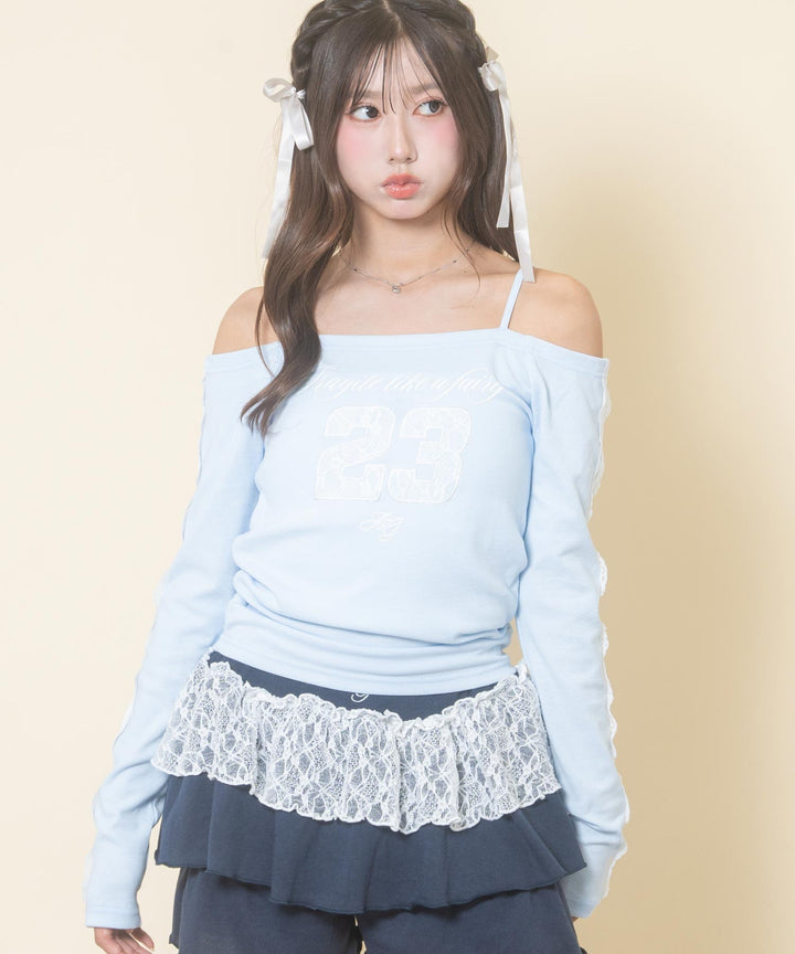 サックスブルー(Mサイズ着用/身長：約156cm)