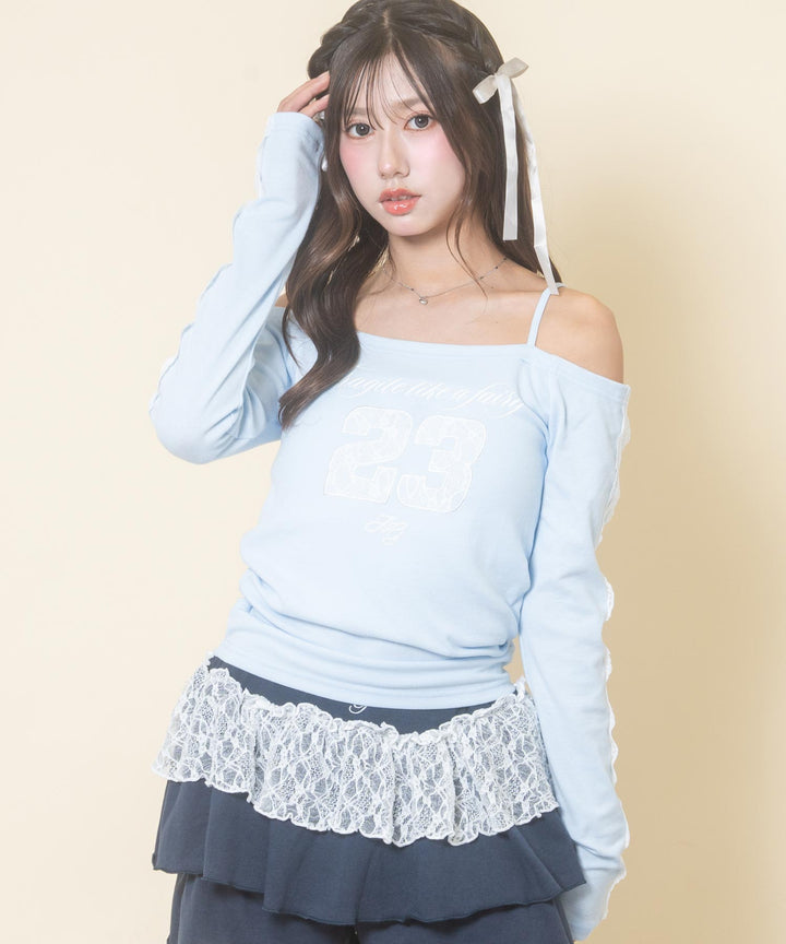 サックスブルー(Mサイズ着用/身長：約156cm)