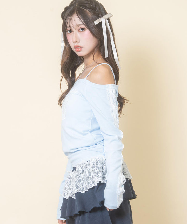 サックスブルー(Mサイズ着用/身長：約156cm)