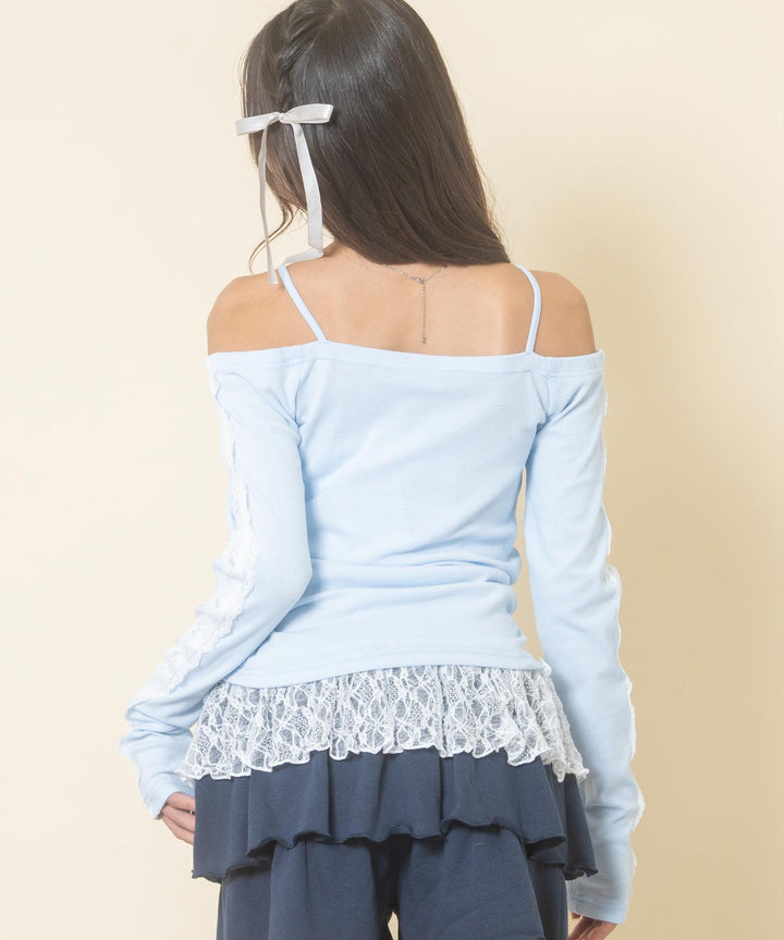 サックスブルー(Mサイズ着用/身長：約156cm)