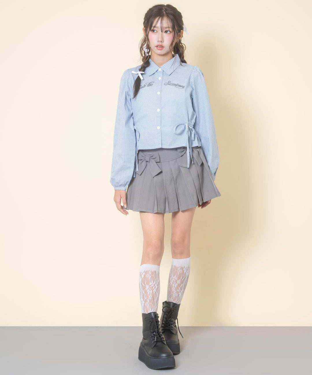 ライトブルー(Mサイズ着用/身長：約156cm)