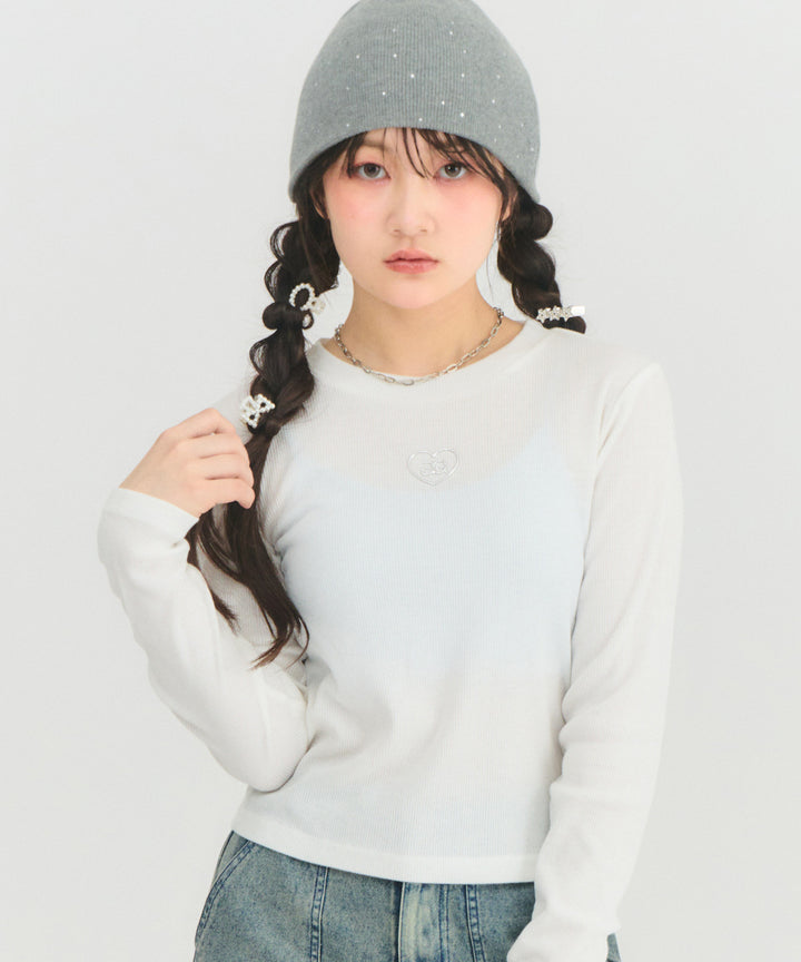 ホワイト(Sサイズ着用/身長：約153cm)