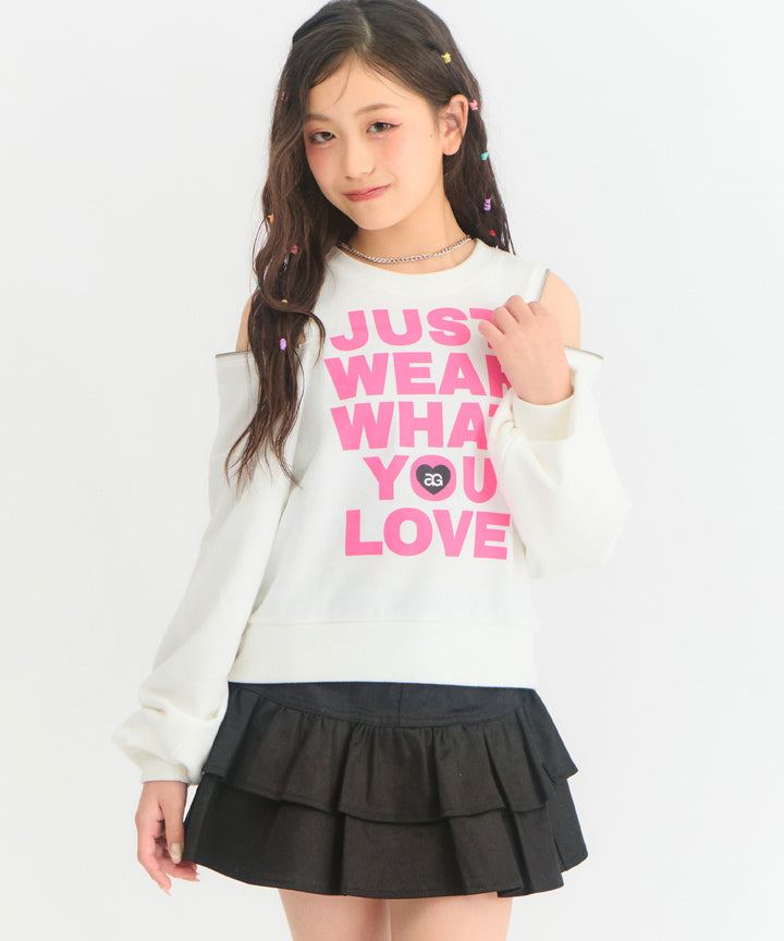 ホワイト(XSサイズ着用/身長：約139cm)