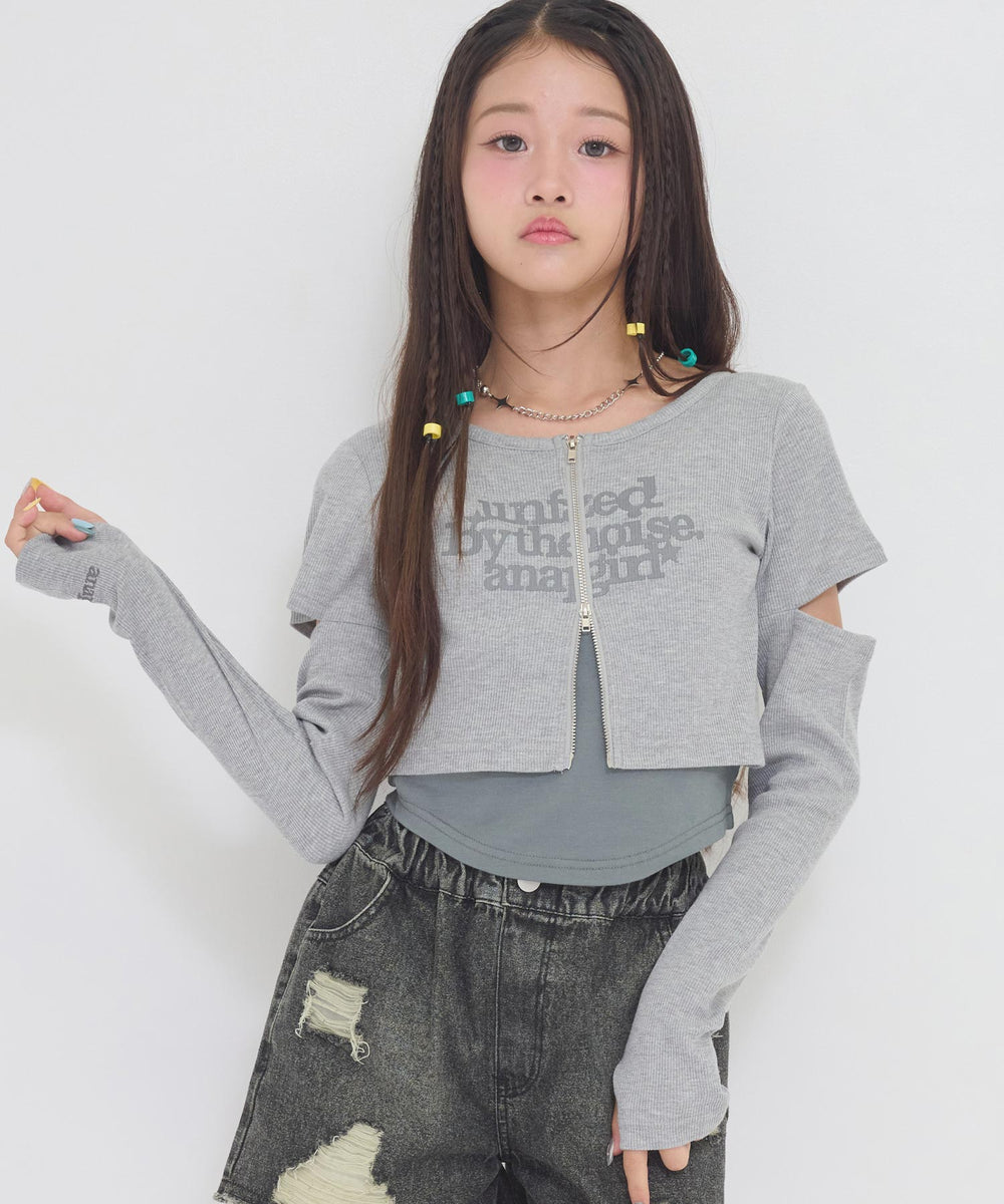 ライトグレー(Sサイズ着用/身長：約150cm)