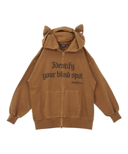 ANAP R+S【リラスポ】ネコミミ オーバー スウェット パーカー 【 ユニセックスアイテム 】【 セットアップ 着用可】 914-7624