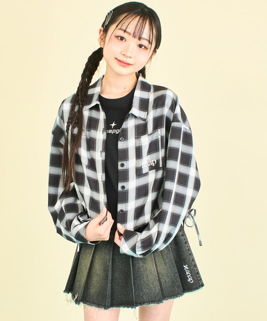 サイド ドロスト チェック シャツ 914-7649