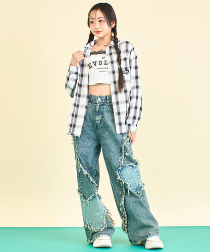 ANAPR+S オーバー チェック シャツ (キッズお揃い)【ユニセックス】 914-7657