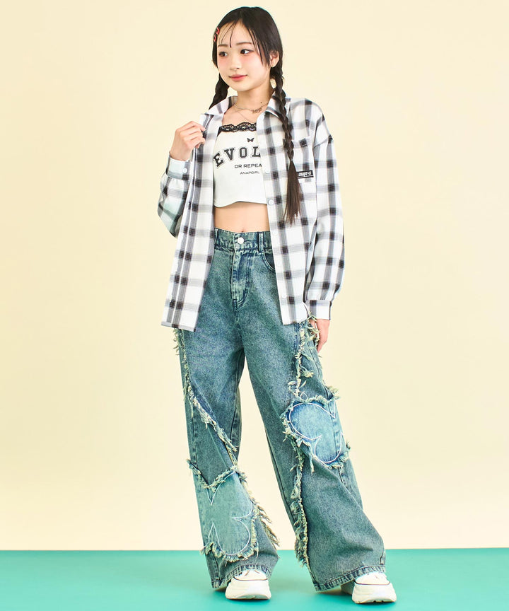 ANAPR+S オーバー チェック シャツ (キッズお揃い)【ユニセックス】 914-7657