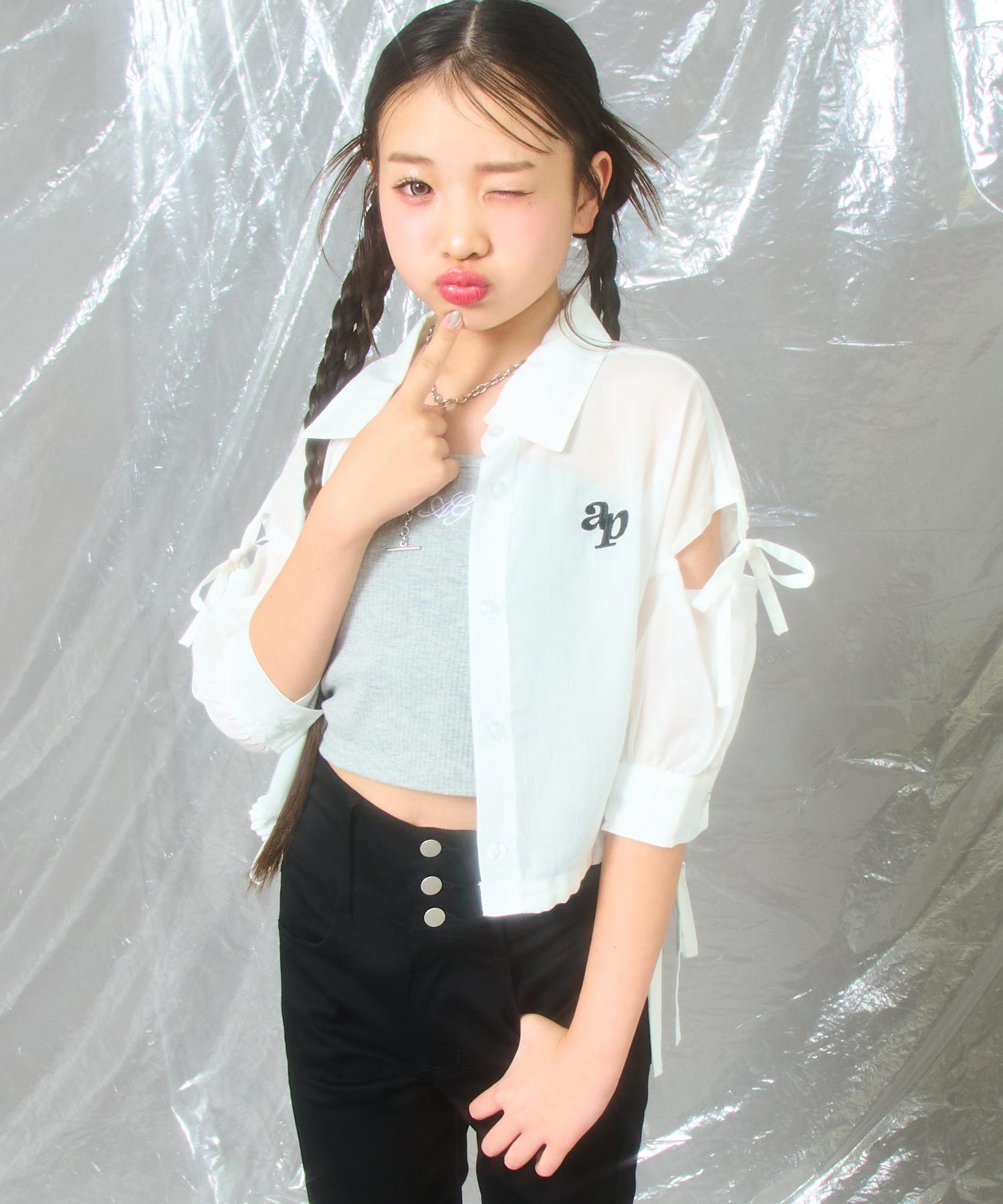 ホワイト/143cm(XSサイズ着用)