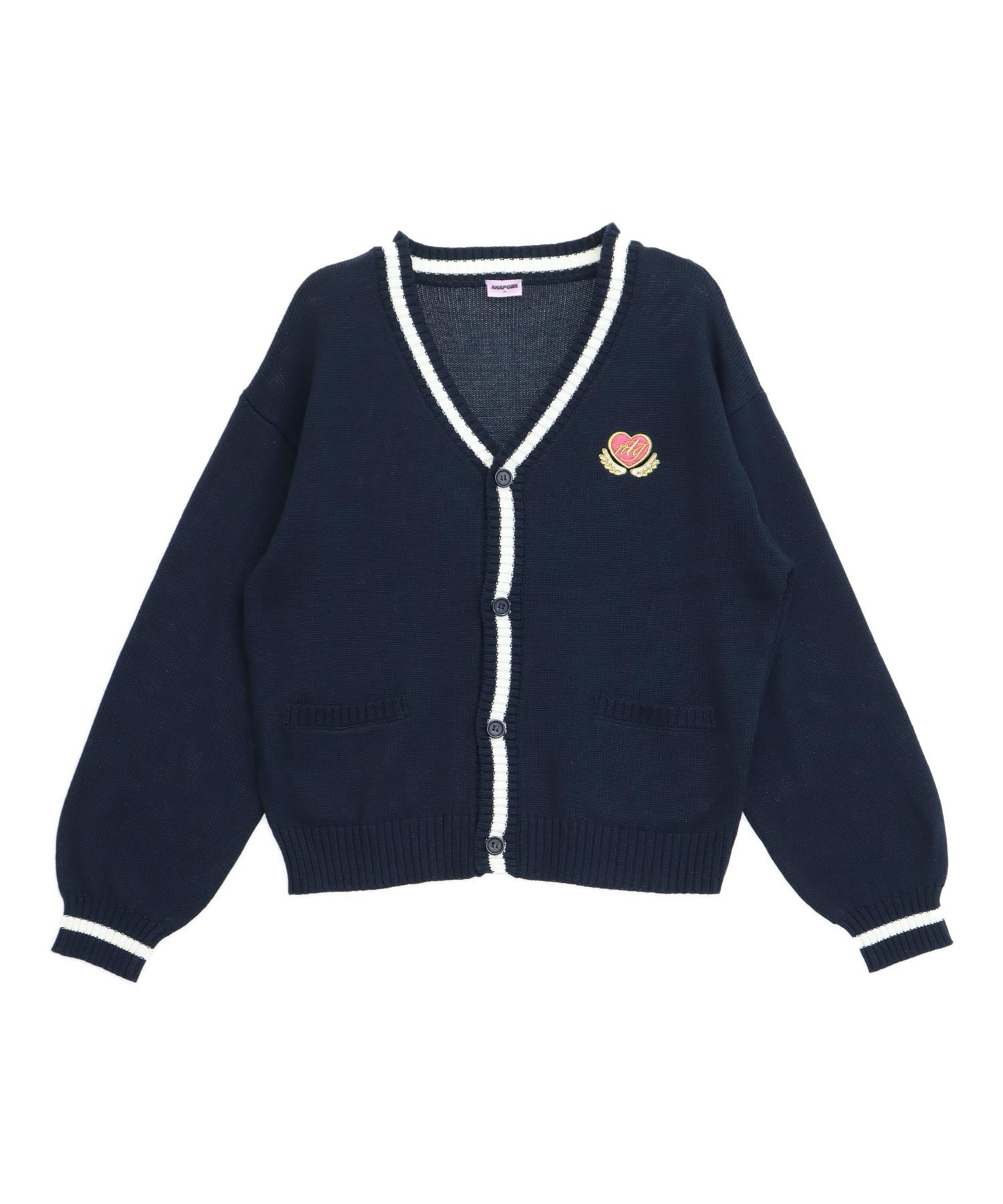 刺繡入 ラインニット カーディガン 914-7848 – ANAP オンラインショップ