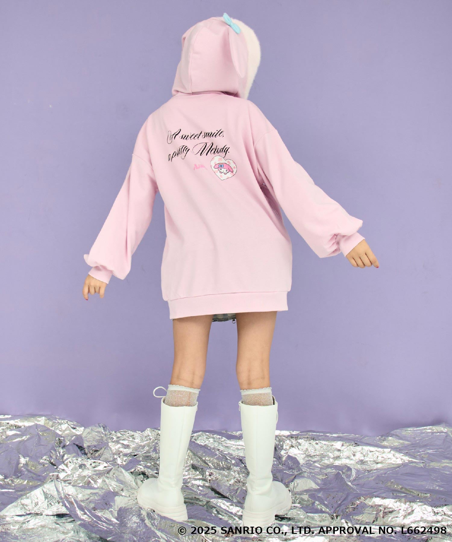 Rady マイメロ ベロアパーカー セットアップ L ANAP GiRL ×【 マイメロディ 】ファー耳付きフーディー ビッグ