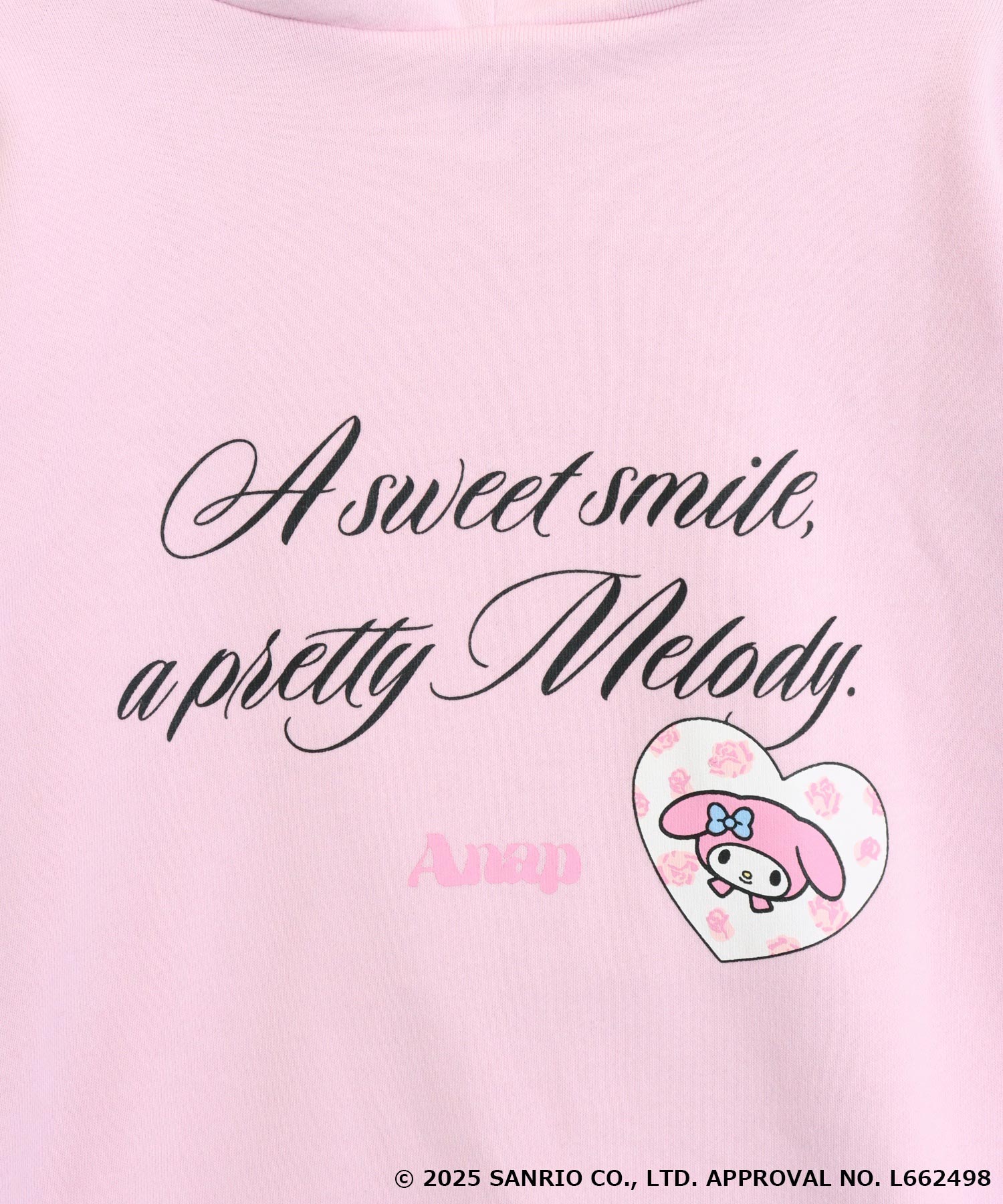 ANAP GiRL ×【 マイメロディ 】ファー耳付きフーディー ビッグ