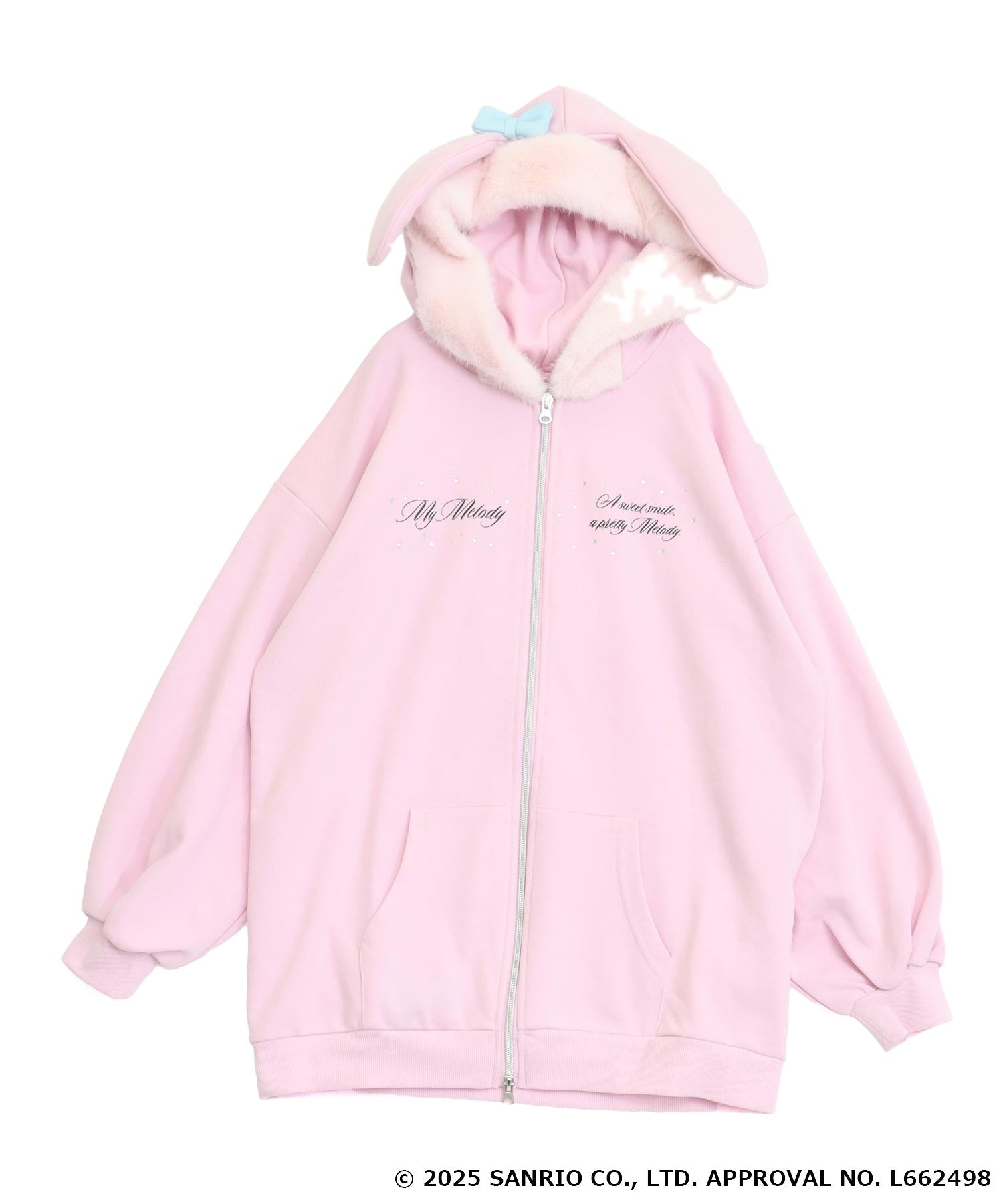 ANAP GiRL ×【 マイメロディ 】ファー耳付きフーディー ビッグ