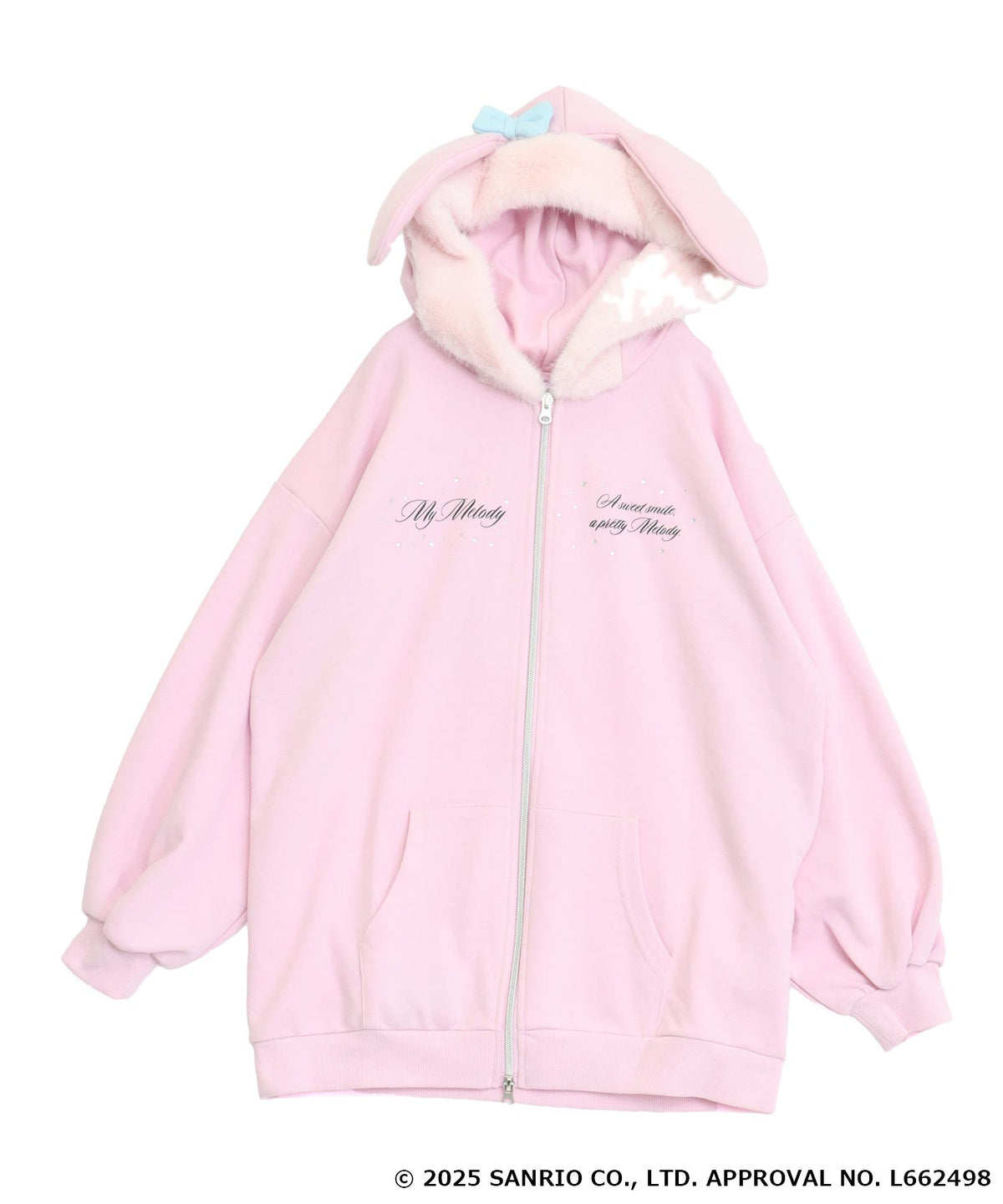 ANAP GiRL ×【 マイメロディ 】ファー耳付きフーディー ビッグ 