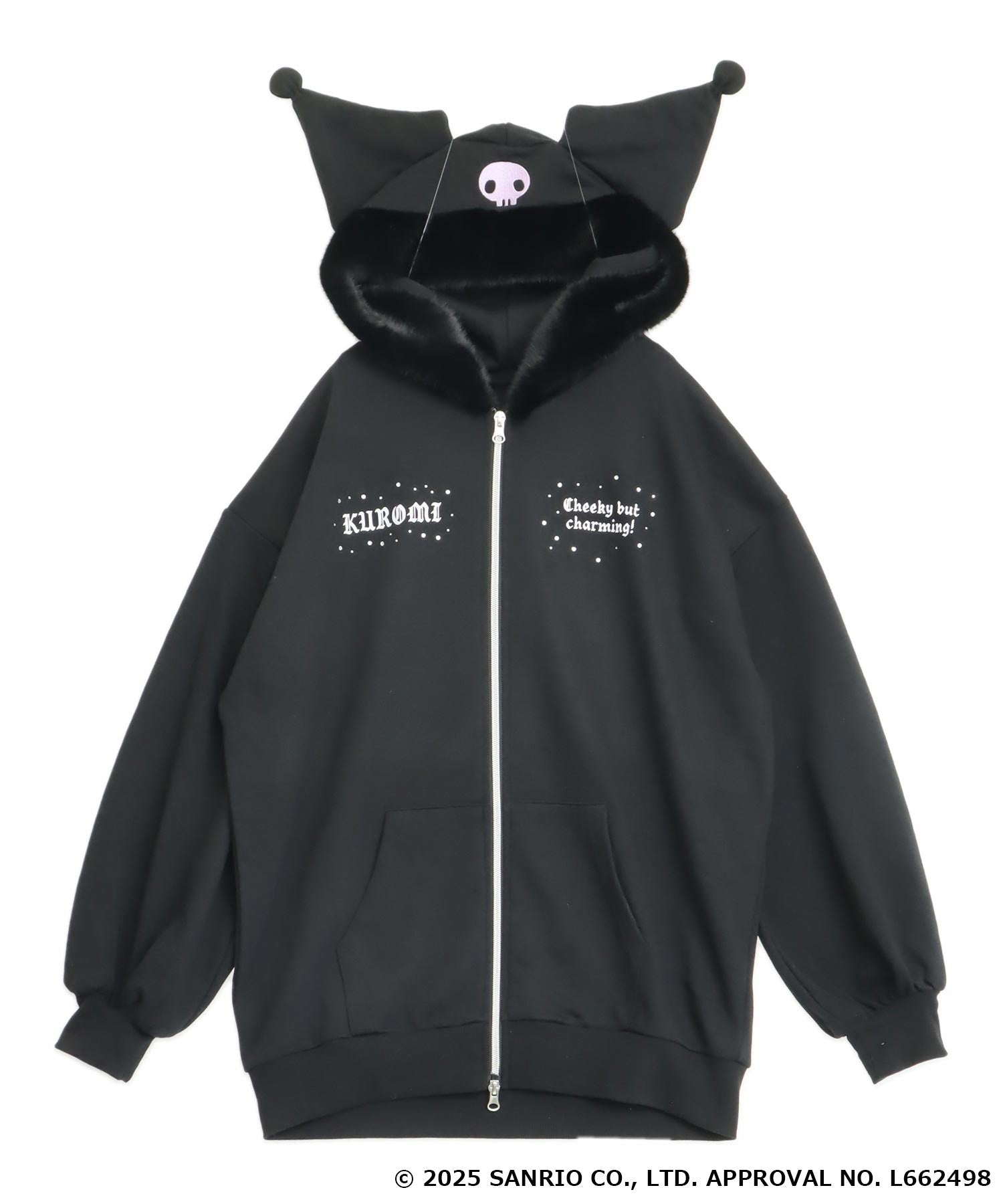 ANAP GiRL ×【 クロミ 】ファー耳付きフーディー ビッグ スウェット