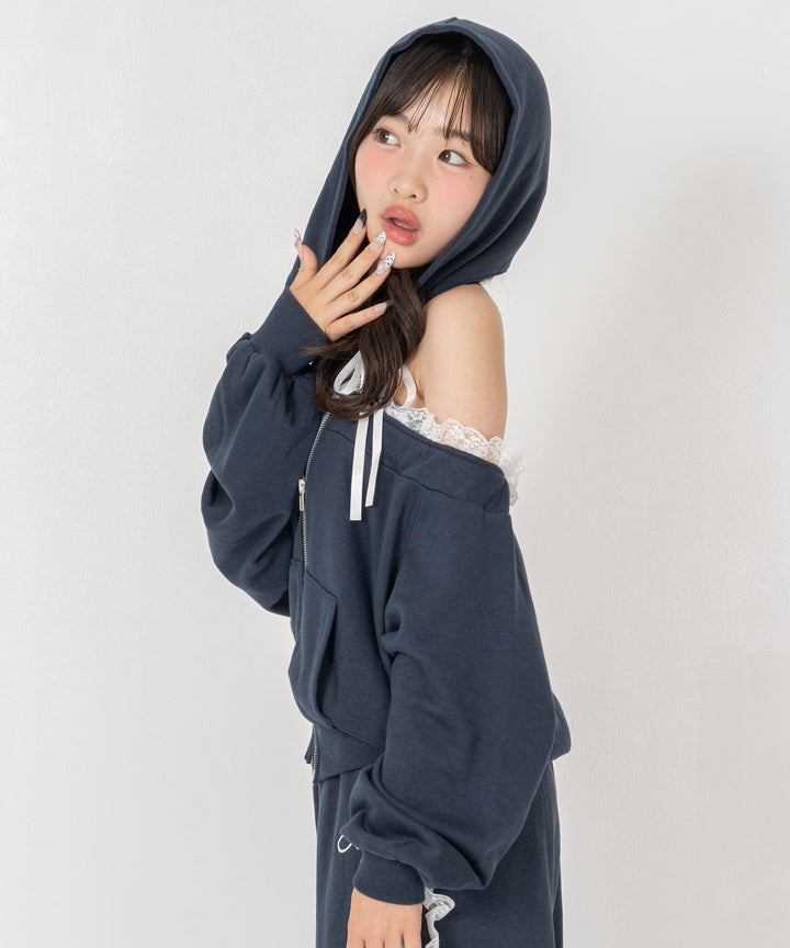 ネイビー(Sサイズ着用/身長：約150cm)