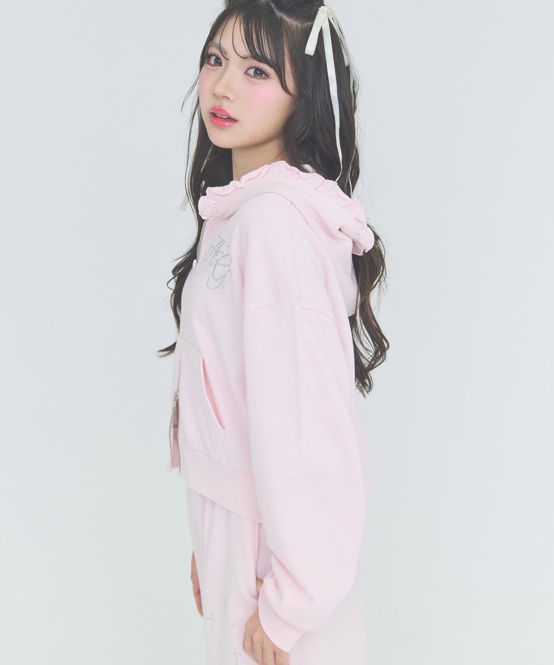 ライトピンク(Mサイズ着用/身長：約162cm)