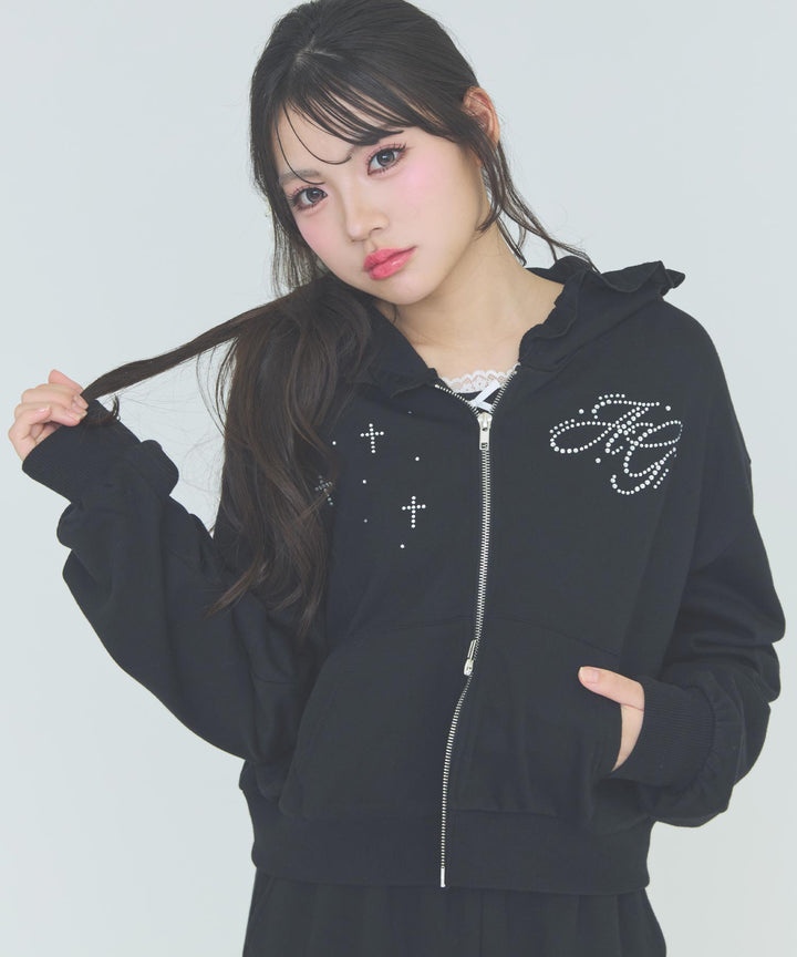 ブラック(Mサイズ着用/身長：約162cm)