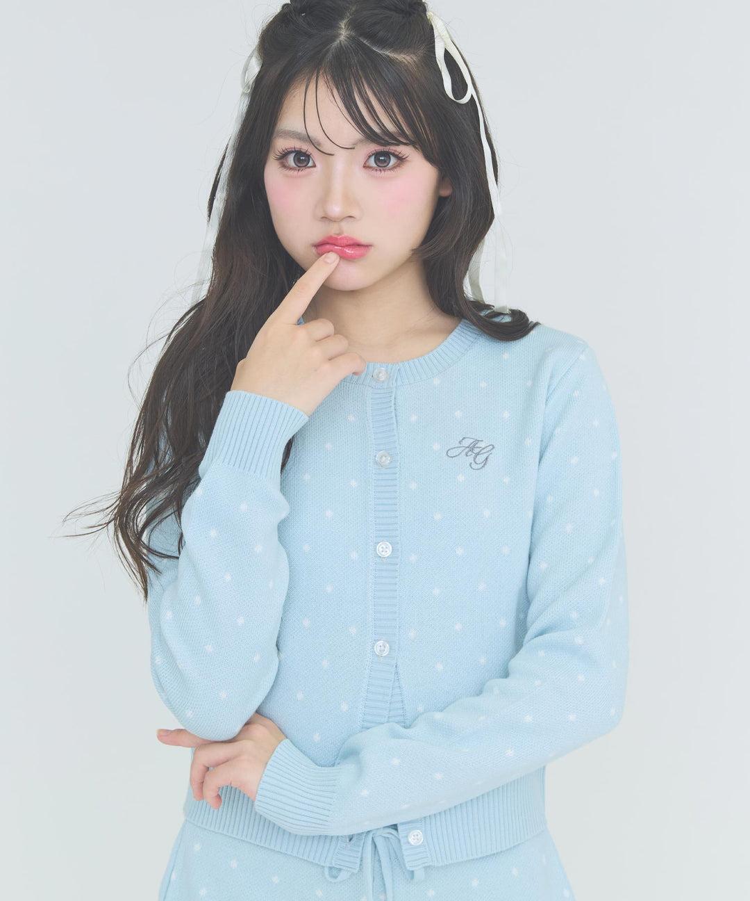 ライトブルー(Mサイズ着用/身長：約162cm)