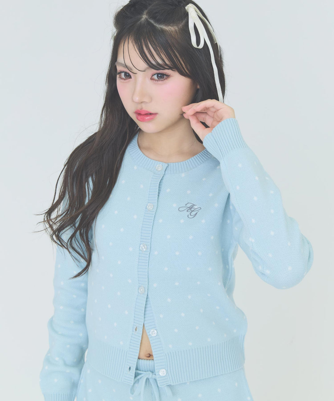 ライトブルー(Mサイズ着用/身長：約162cm)
