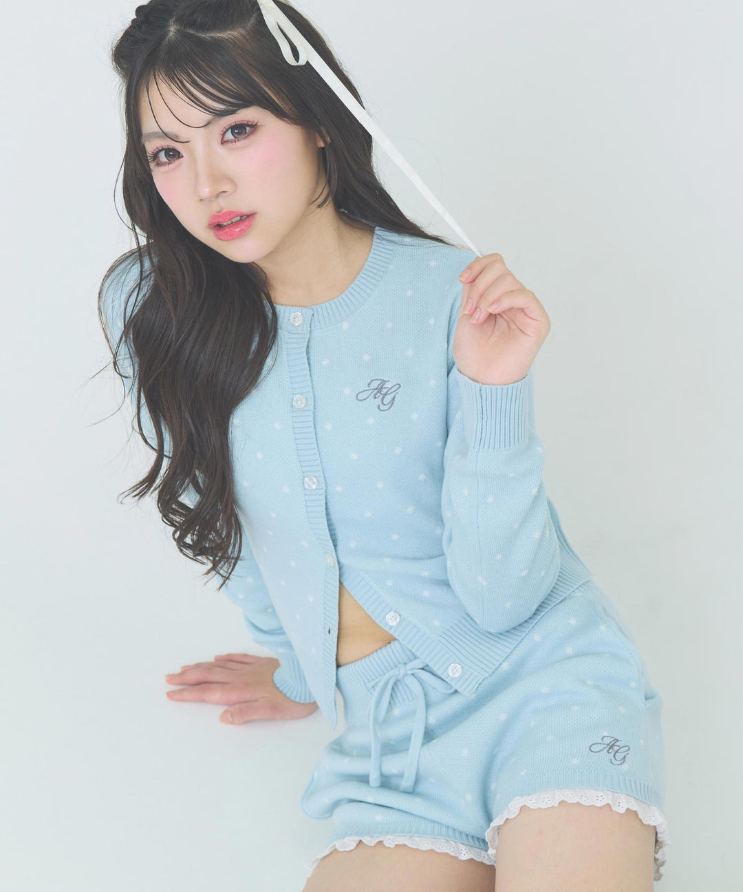 ライトブルー(Mサイズ着用/身長：約162cm)