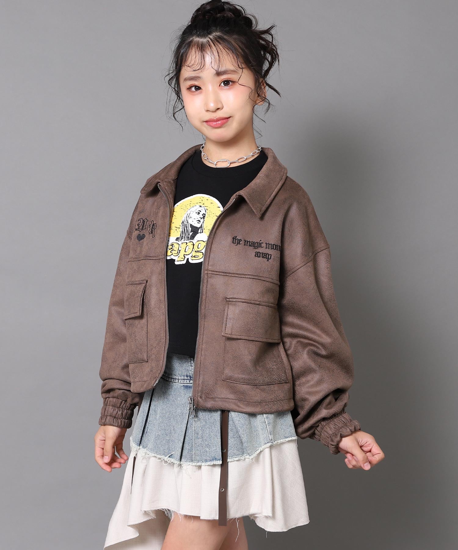 ブラウン/145cm(Sサイズ着用)