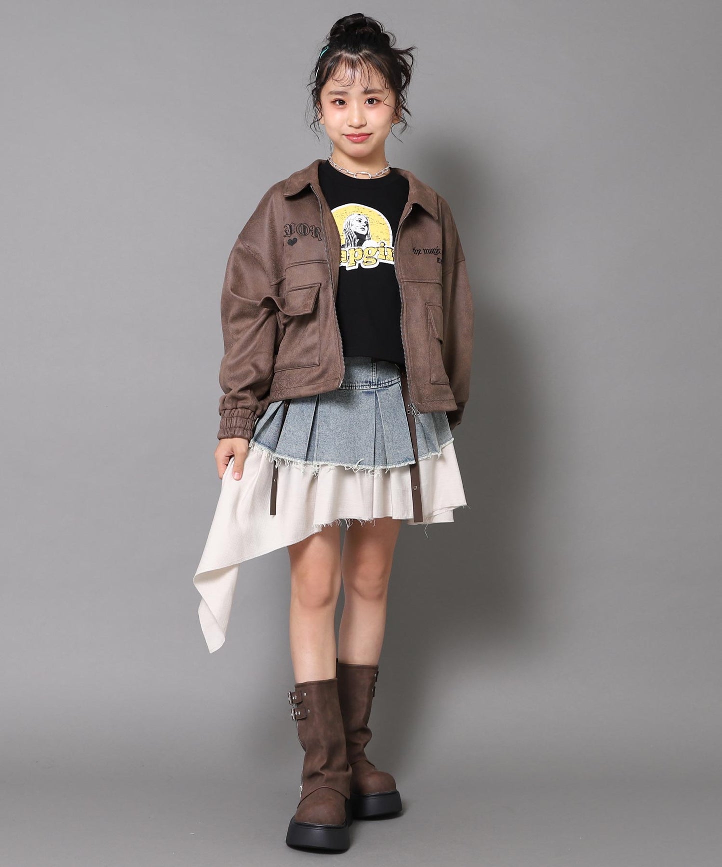 ブラウン/145cm(Sサイズ着用)