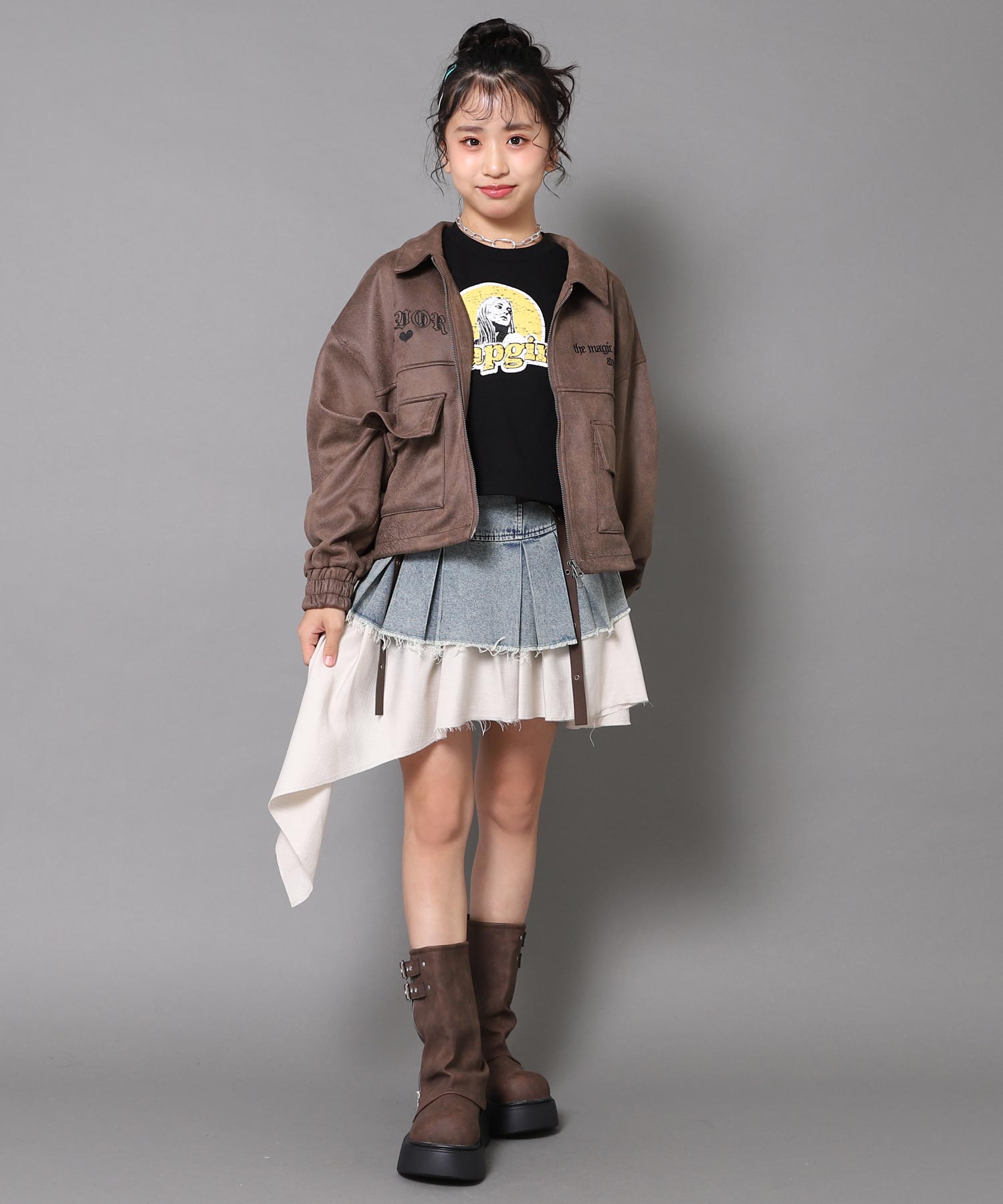 ブラウン/145cm(Sサイズ着用)