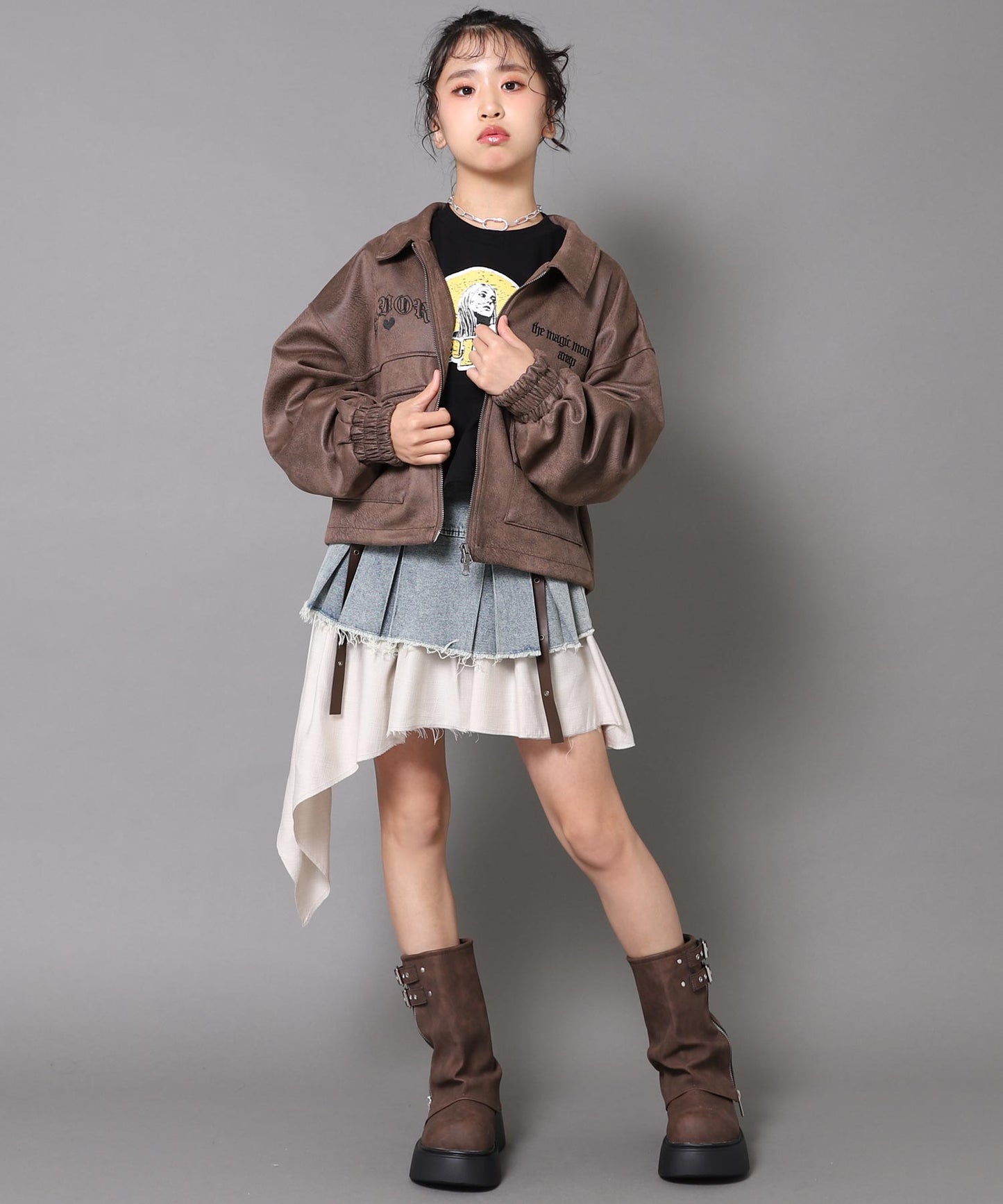 ブラウン/145cm(Sサイズ着用)