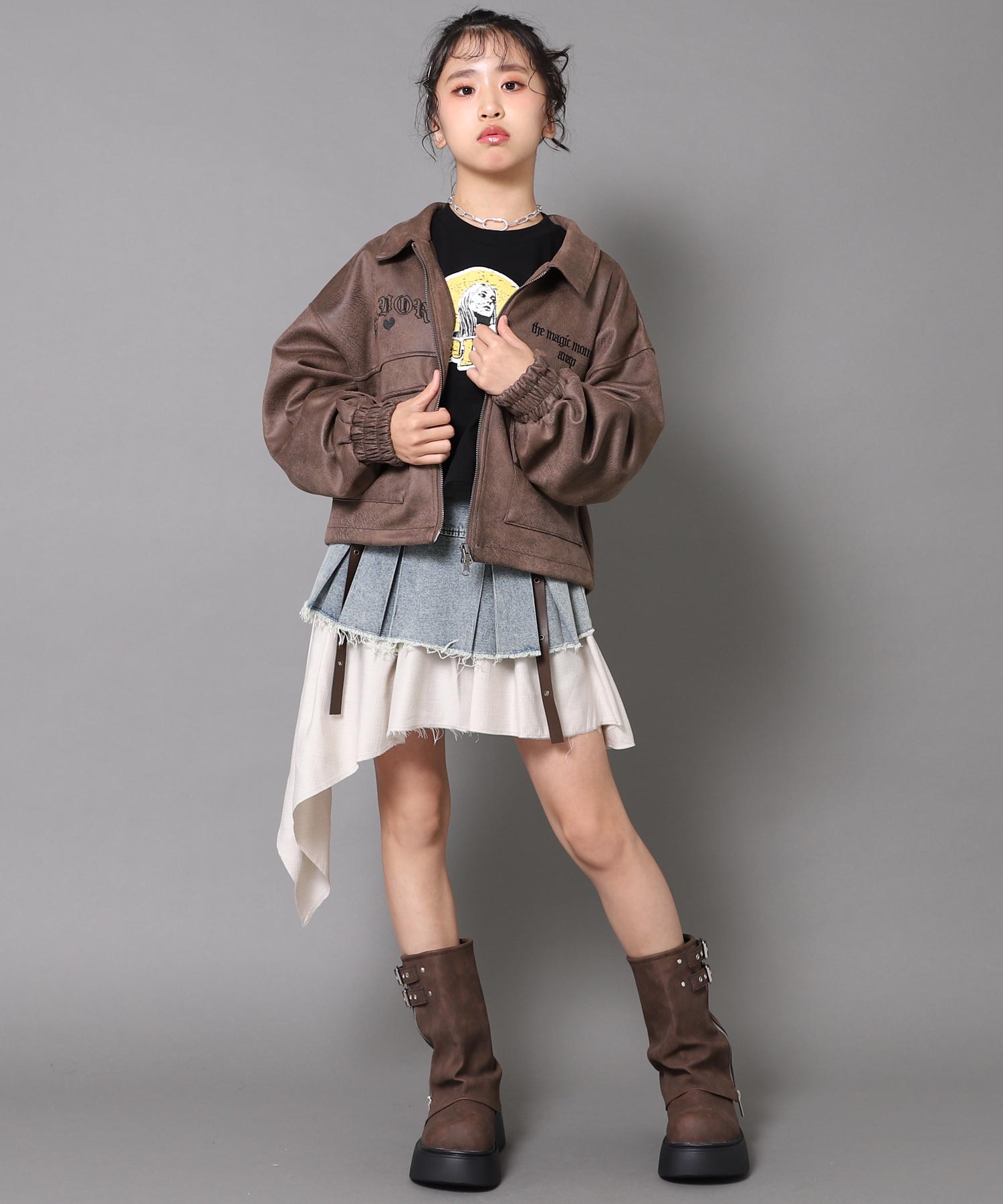 ブラウン/145cm(Sサイズ着用)