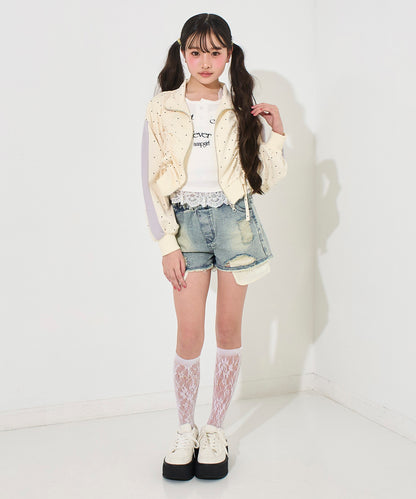 ホワイト/ブラック147cm(Sサイズ着用)