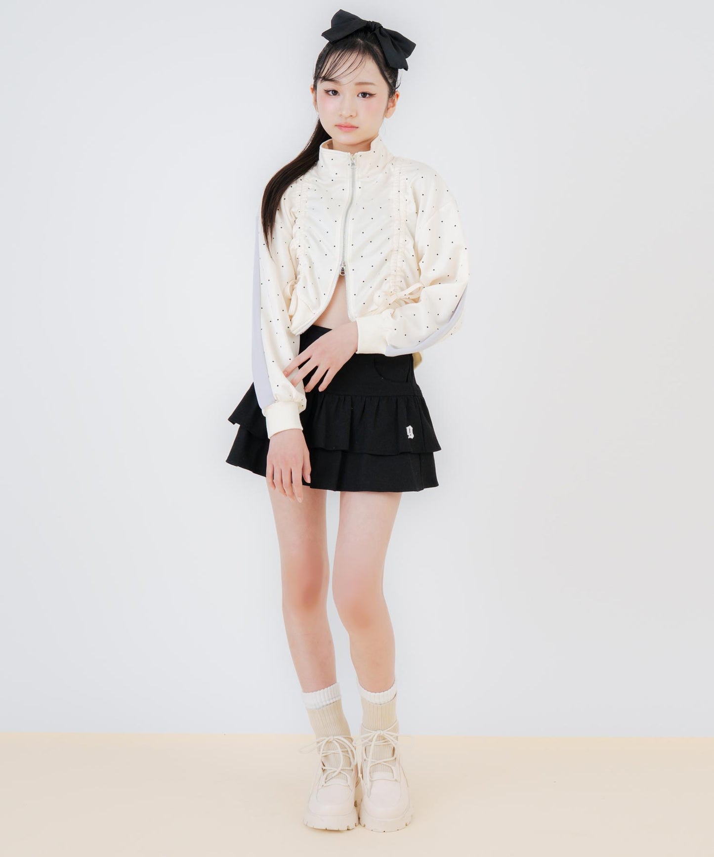 前シャーリング ダブルジップ ジャージ ブルゾン 915-7875